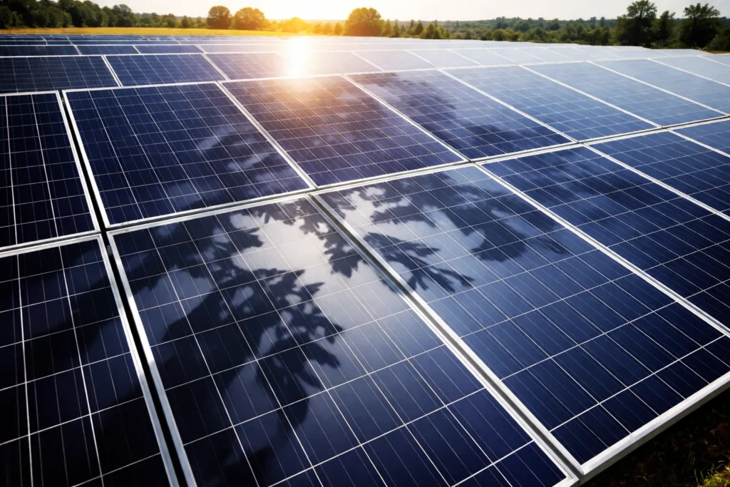 เงาต้นไม้บังแผงโซล่าเซลล์